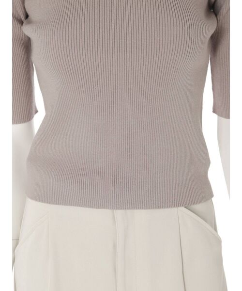 MERCURYDUO（マーキュリーデュオ）の「2WAYデザインラッフルニット（ニット/セーター・レディース・オフホワイト/ブラック/ベージュ/ダークブラウン・FREE）」の7枚目の写真