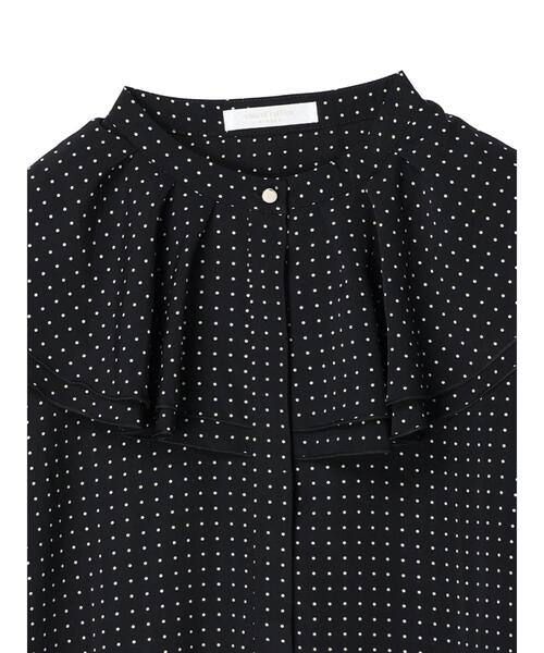 Green　Parks（グリーンパークス）の「ドット衿フリルブラウス（シャツ/ブラウス・レディース・ブラック/アイボリー・FREE）」の22枚目の写真