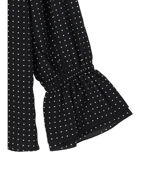 Green　Parks（グリーンパークス）の「ドット衿フリルブラウス（シャツ/ブラウス・レディース・ブラック/アイボリー・FREE）」の21枚目の写真