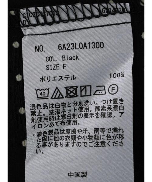 Green　Parks（グリーンパークス）の「ドット衿フリルブラウス（シャツ/ブラウス・レディース・ブラック/アイボリー・FREE）」の19枚目の写真