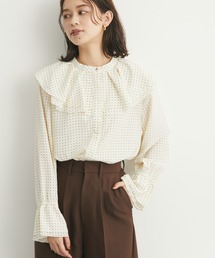 Green　Parks | ドット衿フリルブラウス(シャツ/ブラウス)