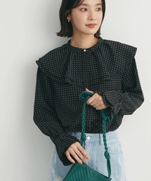 Green　Parks | ドット衿フリルブラウス(シャツ/ブラウス)