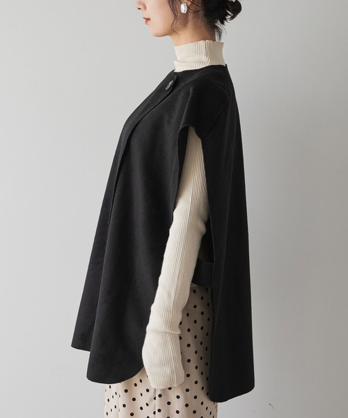 rectangle(レクタングル)の「ダブルフェイスアシメジレ(ベスト・レディース・ブラック/アイボリー・FREE)」の16枚目の写真