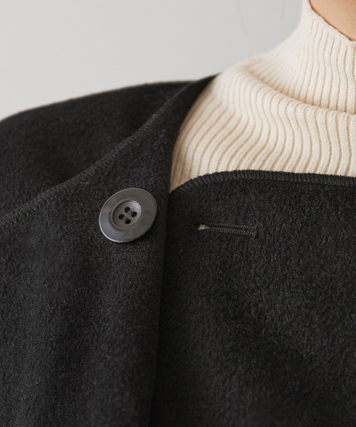 rectangle(レクタングル)の「ダブルフェイスアシメジレ(ベスト・レディース・ブラック/アイボリー・FREE)」の19枚目の写真