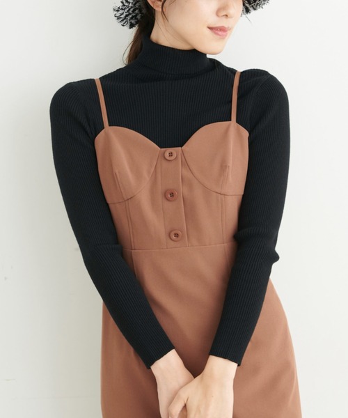 FREE'S MART(フリーズマート)の「◆タートルネックリブニット(ニット/セーター・レディース・ブラック/ピンク/ホワイト/ホワイト系その他/ブラウン/ブルー・FREE)」の3枚目の写真