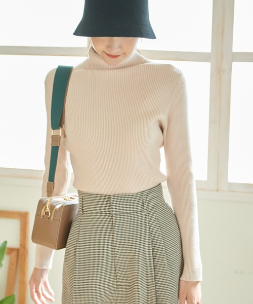 FREE'S MART(フリーズマート)の「◆タートルネックリブニット(ニット/セーター・レディース・ブラック/ピンク/ホワイト/ホワイト系その他/ブラウン/ブルー・FREE)」の12枚目の写真