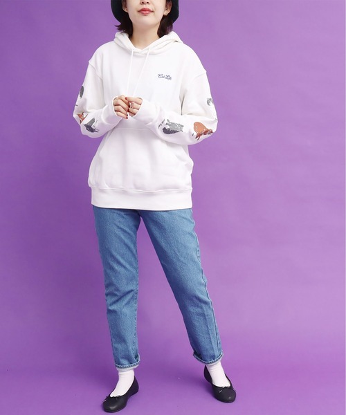 didizizi（ディディジジ）の「ネコ図鑑　フーディ（パーカー・レディース・ホワイト/ネイビー・FREE）」の14枚目の写真