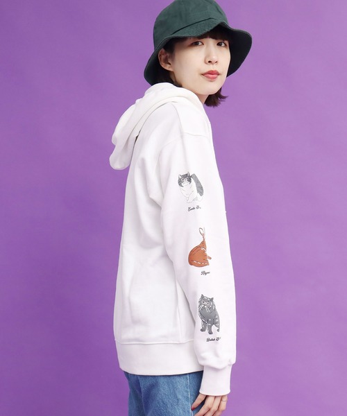 didizizi（ディディジジ）の「ネコ図鑑　フーディ（パーカー・レディース・ホワイト/ネイビー・FREE）」の22枚目の写真