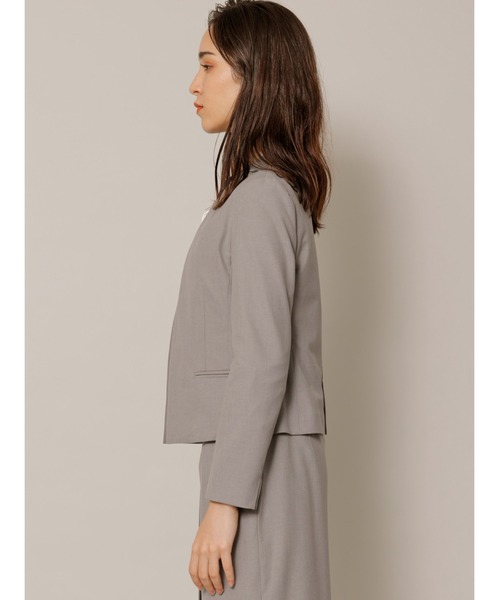TONAL - @【36】未使用タグ付きTONAL ウールライクストレッチノーカラージャケット TONAL（トーナル）の「ウールライクストレッチコンパクトジャケット