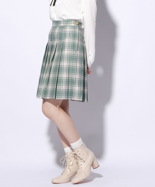 repipi armario（レピピ アルマリオ）の「【2023卒服】チェックプリーツスカート（スカート・キッズ・グリーン系その他/ベージュ系その他/グレー系その他/チャコールグレー・SMALL/MEDIUM/LARGE/X-LARGE）」の4枚目の写真