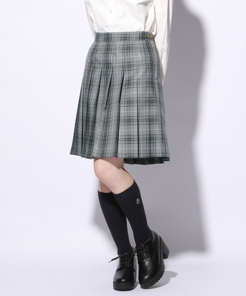 repipi armario（レピピ アルマリオ）の「【2023卒服】チェックプリーツスカート（スカート・キッズ・グリーン系その他/ベージュ系その他/グレー系その他/チャコールグレー・SMALL/MEDIUM/LARGE/X-LARGE）」の2枚目の写真