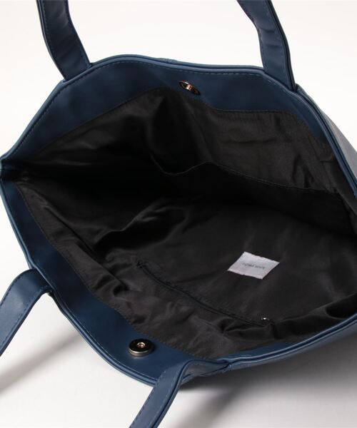 mimis（ミイーミイーズ）の「WORK BAG　合皮（トートバッグ・レディース・ライトベージュ/ネイビー・FREE）」の7枚目の写真