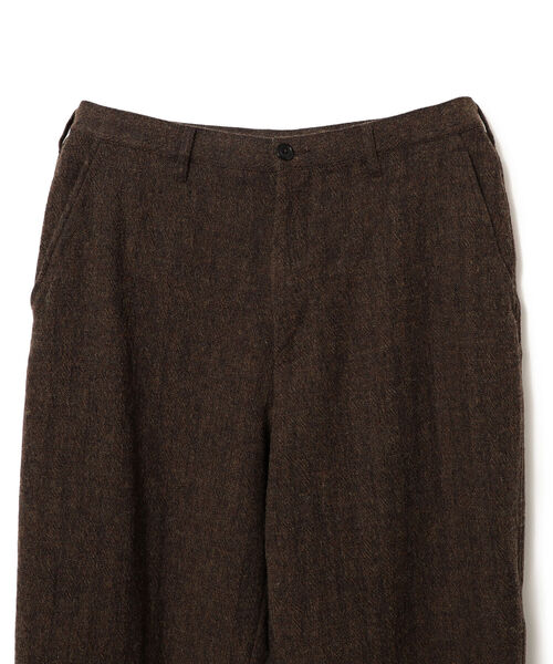 BEAMS（ビームス）の「BEAMS / ウールリネン ワイドテーパード スラックス（スラックス・メンズ・ブラウン・SMALL/MEDIUM/LARGE/X-LARGE）」の3枚目の写真