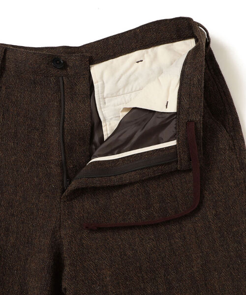 BEAMS（ビームス）の「BEAMS / ウールリネン ワイドテーパード スラックス（スラックス・メンズ・ブラウン・SMALL/MEDIUM/LARGE/X-LARGE）」の9枚目の写真
