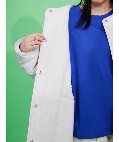 AMERICAN HOLIC(アメリカンホリック)の「あったかリバーシブルキルティングコート(ノーカラーコート・レディース・ブラック/アイボリー/モカ・M/L)」の17枚目の写真