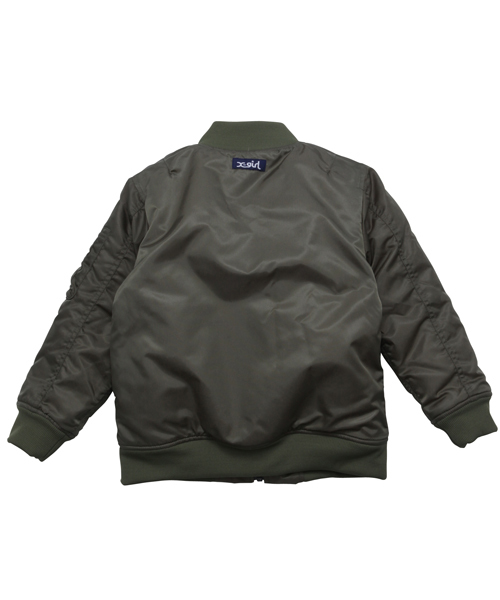 X-girl Stages（エックスガールステージス）の「【VERY11月号掲載】MA-1 JACKET(4T～7T)（ダウンジャケット/コート・キッズ・オリーブ/ネイビー・4T/5T/6T/7T）」の8枚目の写真
