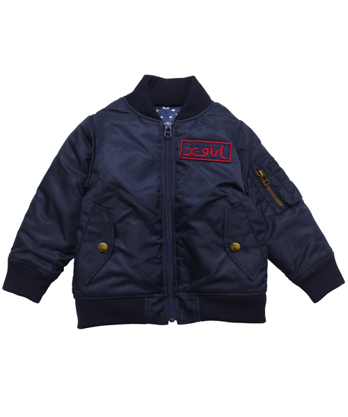 X-girl Stages（エックスガールステージス）の「【VERY11月号掲載】MA-1 JACKET(4T～7T)（ダウンジャケット/コート・キッズ・オリーブ/ネイビー・4T/5T/6T/7T）」の9枚目の写真