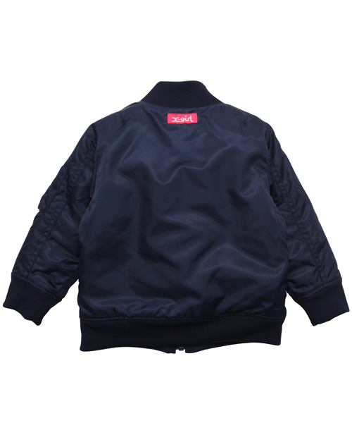 X-girl Stages（エックスガールステージス）の「【VERY11月号掲載】MA-1 JACKET(4T～7T)（ダウンジャケット/コート・キッズ・オリーブ/ネイビー・4T/5T/6T/7T）」の10枚目の写真