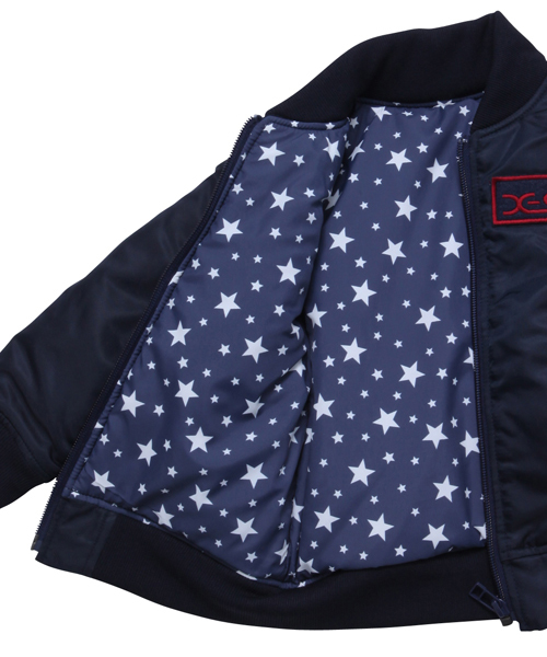 X-girl Stages（エックスガールステージス）の「【VERY11月号掲載】MA-1 JACKET(4T～7T)（ダウンジャケット/コート・キッズ・オリーブ/ネイビー・4T/5T/6T/7T）」の6枚目の写真