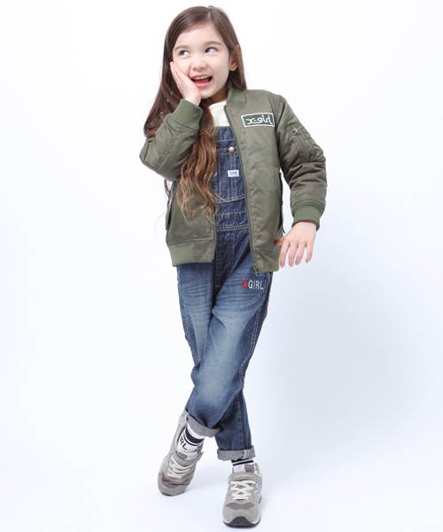 X-girl Stages（エックスガールステージス）の「【VERY11月号掲載】MA-1 JACKET(4T～7T)（ダウンジャケット/コート・キッズ・オリーブ/ネイビー・4T/5T/6T/7T）」の13枚目の写真