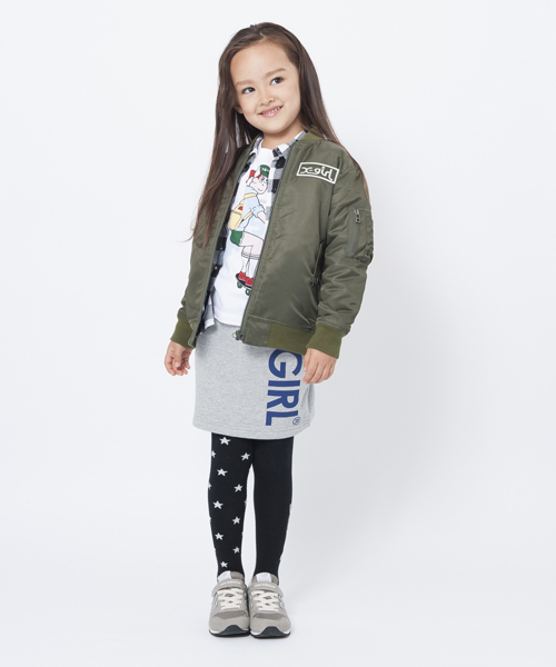 X-girl Stages（エックスガールステージス）の「【VERY11月号掲載】MA-1 JACKET(4T～7T)（ダウンジャケット/コート・キッズ・オリーブ/ネイビー・4T/5T/6T/7T）」の15枚目の写真
