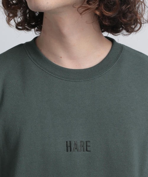 HARE（ハレ）の「HAREロゴスウェット(HARE)（スウェット・メンズ・オフホワイト/ブラック/グリーン・MEDIUM/SMALL）」の13枚目の写真