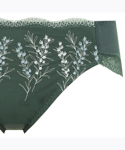 AMOSTYLE BY Triumph（アモスタイルバイトリンプ）の「レギュラーショーツ ガーデニングレース AMST1407 Hikini JX（ショーツ・レディース・グリーン/ブラウン/パープル/ブルー/シルバー/ベージュ・M/L）」の11枚目の写真