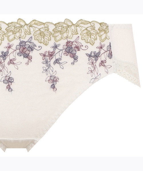 AMOSTYLE BY Triumph（アモスタイルバイトリンプ）の「レギュラーショーツ ガーデニングレース AMST1407 Hikini JX（ショーツ・レディース・グリーン/ブラウン/パープル/ブルー/シルバー/ベージュ・M/L）」の9枚目の写真