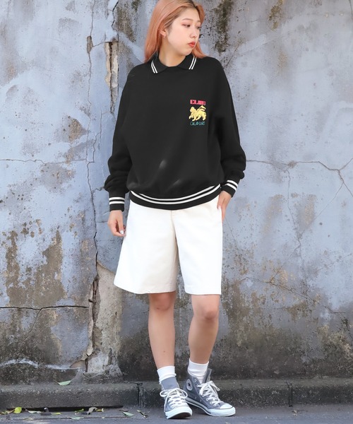 CAL O LINE(キャルオーライン)の「CAL O LINE/キャルオーライン POLO CREW SWEAT ロゴスウェット(スウェット・メンズ・ブラック/レッド・XL/L/M)」の16枚目の写真
