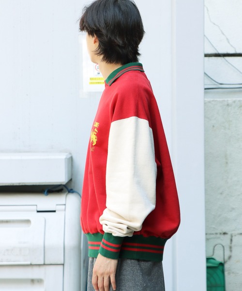 CAL O LINE(キャルオーライン)の「CAL O LINE/キャルオーライン POLO CREW SWEAT ロゴスウェット(スウェット・メンズ・ブラック/レッド・XL/L/M)」の6枚目の写真
