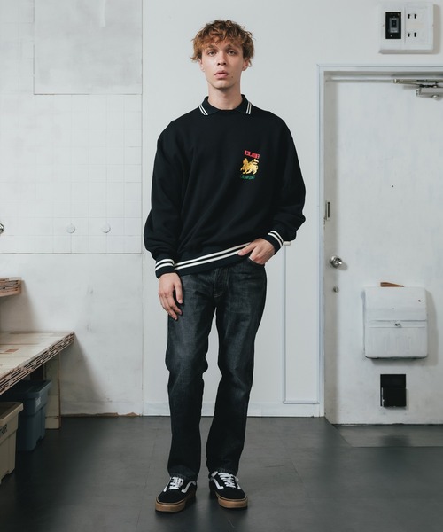 CAL O LINE(キャルオーライン)の「CAL O LINE/キャルオーライン POLO CREW SWEAT ロゴスウェット(スウェット・メンズ・ブラック/レッド・XL/L/M)」の5枚目の写真