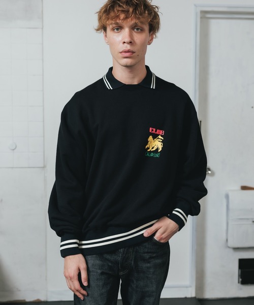 CAL O LINE(キャルオーライン)の「CAL O LINE/キャルオーライン POLO CREW SWEAT ロゴスウェット(スウェット・メンズ・ブラック/レッド・XL/L/M)」の18枚目の写真