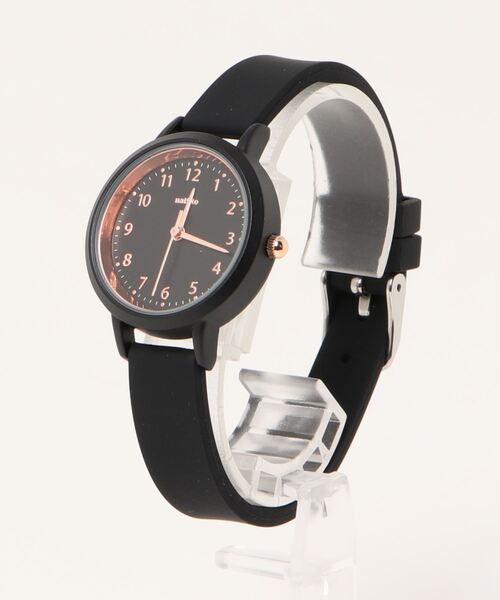 Three Four Time（ｽﾘｰﾌｫｰﾀｲﾑ）の「シリコンバンドウォッチ　/　時計（アナログ腕時計・レディース・ブラック/ホワイト/ピンク・FREE）」の8枚目の写真