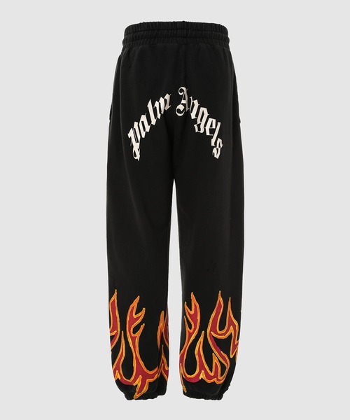 Palm Angels（パームエンジェルス）の「GD GRAFFITI FLAMES SWEATPANTS（スウェットパンツ・メンズ・ブラック×レッド・M/L）」の5枚目の写真
