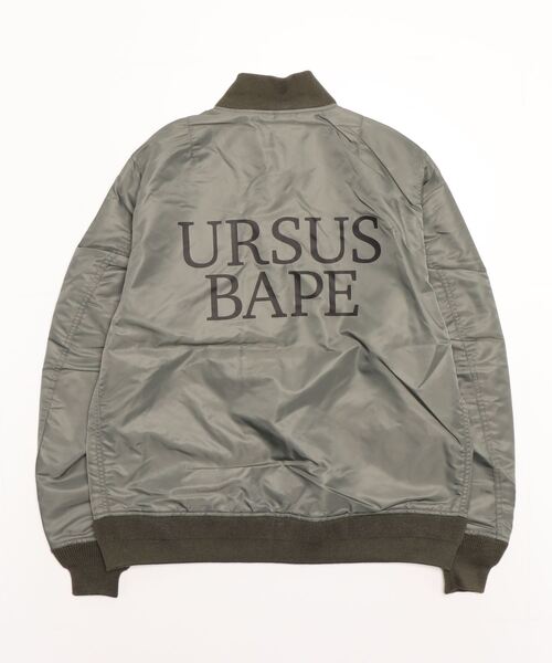 A BATHING APE（アベイシングエイプ）の「URSUS NYLON LOOSE FIT MA-1 M（MA-1・メンズ・オリーブ/ブラック・X-LARGE/SMALL/MEDIUM/XX-LARGE/LARGE）」の5枚目の写真