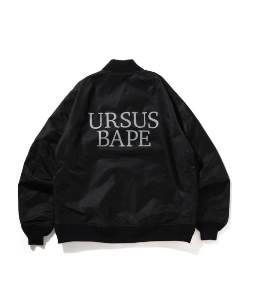 A BATHING APE（アベイシングエイプ）の「URSUS NYLON LOOSE FIT MA-1 M（MA-1・メンズ・オリーブ/ブラック・X-LARGE/SMALL/MEDIUM/XX-LARGE/LARGE）」の6枚目の写真