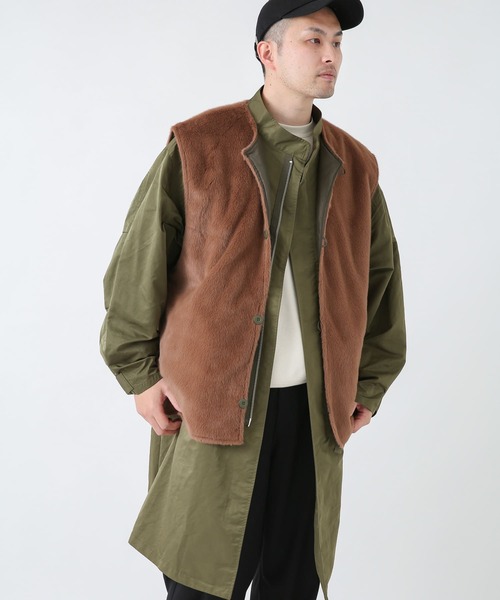 URBAN RESEARCH Sonny Label（アーバンリサーチサニーレーベル）の「ファーベストライナーモッズコート（モッズコート・メンズ・ブラック/カーキ・MEDIUM/LARGE）」の12枚目の写真