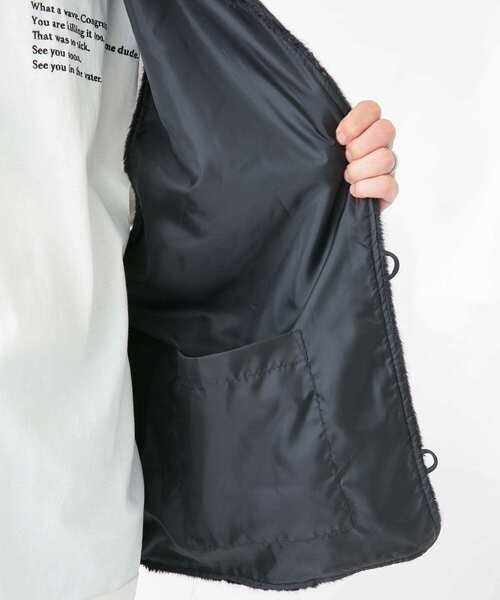 URBAN RESEARCH Sonny Label（アーバンリサーチサニーレーベル）の「ファーベストライナーモッズコート（モッズコート・メンズ・ブラック/カーキ・MEDIUM/LARGE）」の11枚目の写真