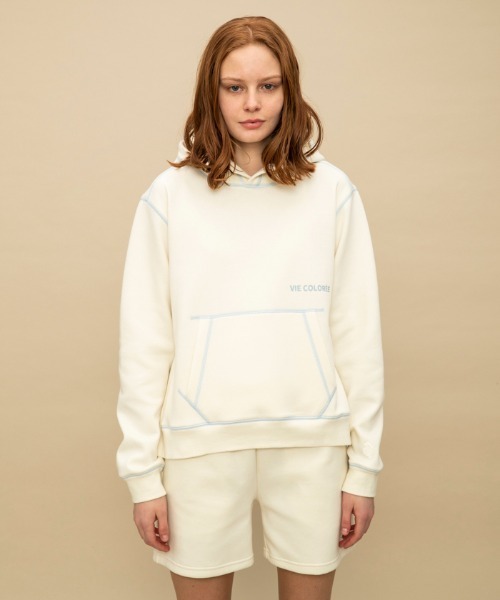 le coq sportif(ルコックスポルティフ)の「【WEB限定カプセルコレクション】 フーディ ダンボールスウェット ルコック レディース スポーツ(スウェット・レディース・ブラック/ピンク/ホワイト/ブルー・S/SS/L/M(M))」の2枚目の写真