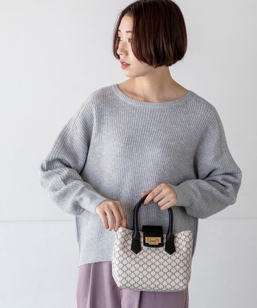 THE SHOP TK （ザ ショップ ティーケー ）の「◆【ショルダー付2WAY】モノグラムミニバッグ（ショルダーバッグ・レディース・ベージュ系その他2/ホワイト系8/ブラウン系6・00）」の10枚目の写真