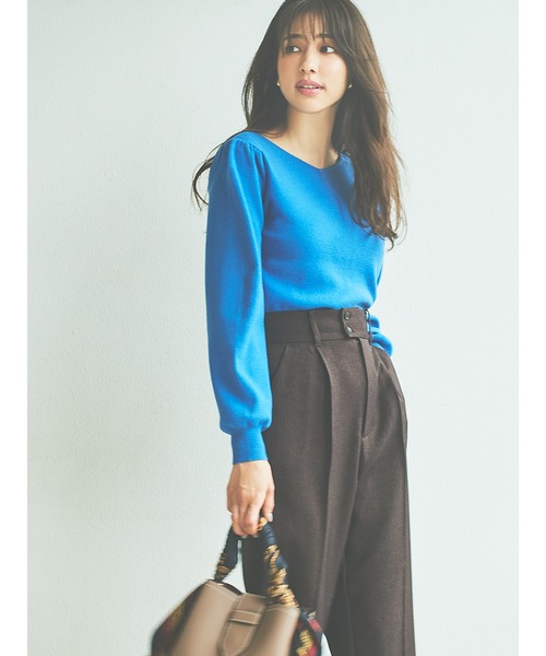 Te chichi(テチチ)の「総針前後2WAYニット(ニット/セーター・レディース・ブラック/グレー/オフホワイト/ブルー・フリ-)」の4枚目の写真