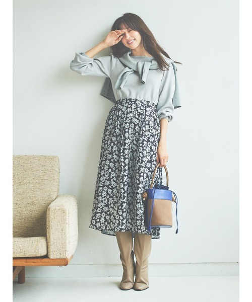 Te chichi(テチチ)の「総針前後2WAYニット(ニット/セーター・レディース・ブラック/グレー/オフホワイト/ブルー・フリ-)」の13枚目の写真