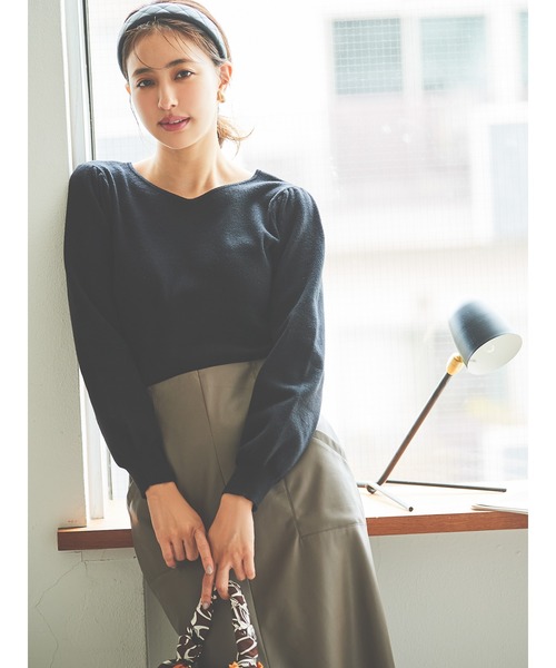 Te chichi(テチチ)の「総針前後2WAYニット(ニット/セーター・レディース・ブラック/グレー/オフホワイト/ブルー・フリ-)」の9枚目の写真