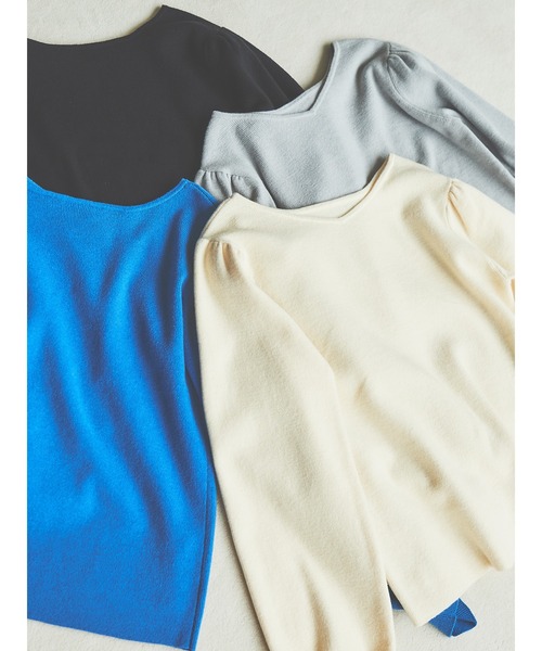 Te chichi(テチチ)の「総針前後2WAYニット(ニット/セーター・レディース・ブラック/グレー/オフホワイト/ブルー・フリ-)」の7枚目の写真