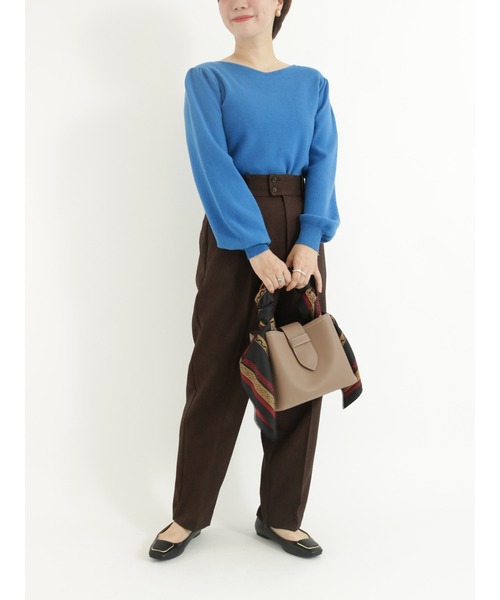 Te chichi(テチチ)の「総針前後2WAYニット(ニット/セーター・レディース・ブラック/グレー/オフホワイト/ブルー・フリ-)」の14枚目の写真