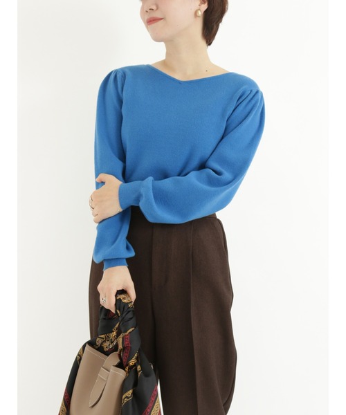 Te chichi(テチチ)の「総針前後2WAYニット(ニット/セーター・レディース・ブラック/グレー/オフホワイト/ブルー・フリ-)」の15枚目の写真