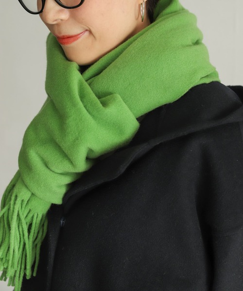 URBAN RESEARCH DOORS（アーバンリサーチドアーズ）の「ハミルトンウールストール（マフラー・レディース・グリーン/ベージュ系その他/オレンジ/アイボリー/ブラック・ONE）」の11枚目の写真
