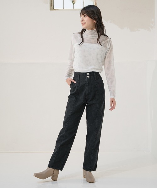 Honeys(ハニーズ)の「ストレートパンツ(股下68cm)(デニムパンツ・レディース・アイボリー/ブラック/グリーン/ピンク/ブルー/ライトブルー/イエロー系その他/ブルー系その他/グレー・L/LL/M/S)」の17枚目の写真