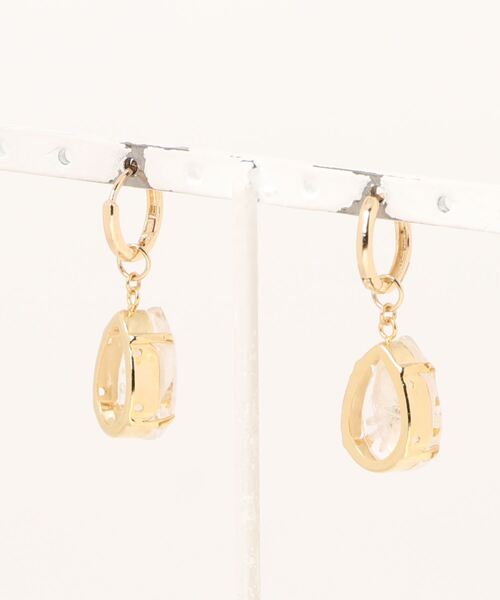 tone(トーン)の「【Riko】ドロップビジューピアス (MA)(ピアス(両耳用)・レディース・ホワイト/ベージュ/その他・FREE)」の8枚目の写真