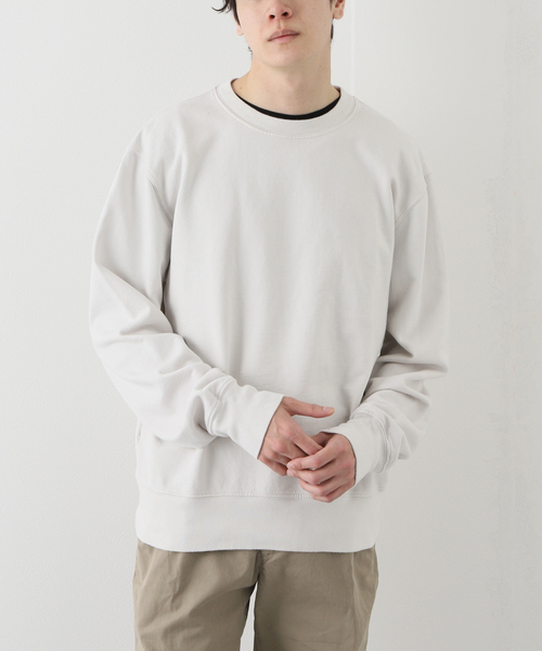SAVE KHAKI UNITED（セーブカーキユナイテッド）の「SAVE KHAKI UNITED L/S SUPIMA CREW SWEATSHIRT（スウェット・メンズ・チャコールグレー/ブラック/チョコ/ライトグレー/ネイビー・MEDIUM/LARGE/X-LARGE）」の10枚目の写真